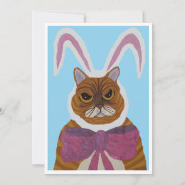Convite Mad Cat in Bunny Ears Invitation