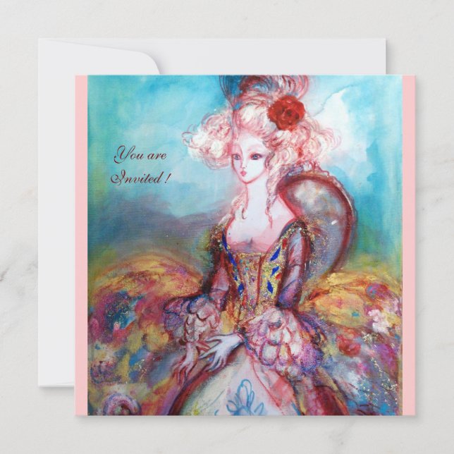 Convite MADAME POMPADOUR, Festa Dourada Clássica (Frente)