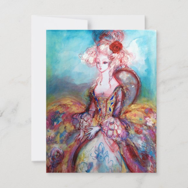 Convite MADAME POMPADOUR, Festa Dourada Clássica (Frente)