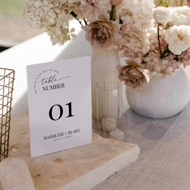 Convite MADDIE Modern Table Number Card (Criador carregado)