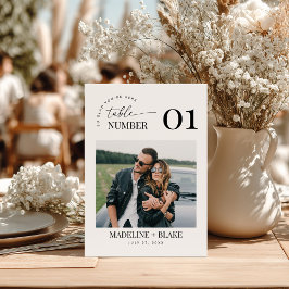 Convite MADDIE Table Numbers with Photo