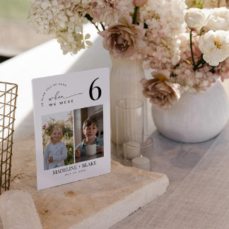 Convite MADDIE When We Were Table Numbers