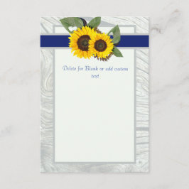 Convite Madeira cinza Girassol Azul Casamento Rústico Cobe