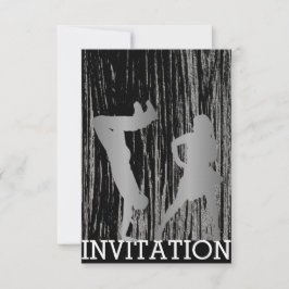 Convite Madeira de Cinza de prata Dança Dança Dico Hip Hop
