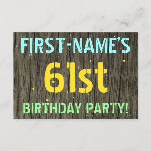 Convite Madeira do falso, olhar pintado do texto, 61st