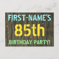 Madeira Faux, aparência de texto pintado, 85º aniv