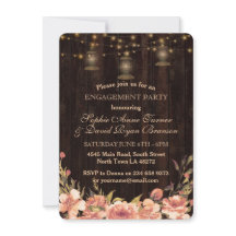 Madeira Floral Rústica Festa de noivado dos Lanter