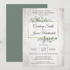 Convite Madeira russa Chá de casamento de algodão do sul