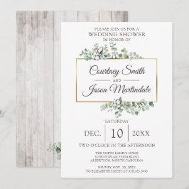 Convite Madeira russa Chá de casamento de algodão do sul