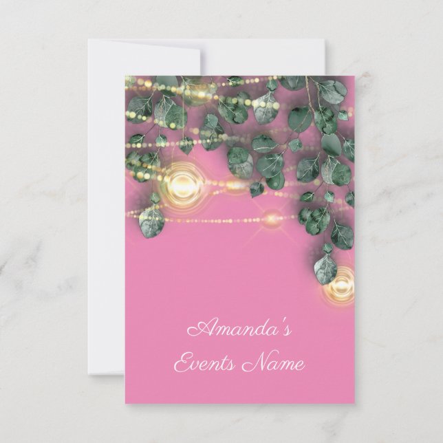 Convite Madeira russa de chá de panela Dourada Clara Rosa (Verso)