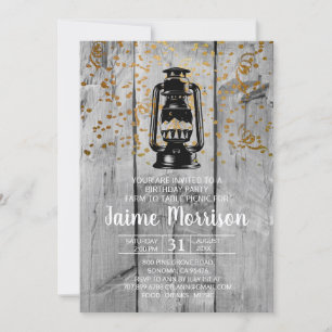 Convite Madeira Rústica De Barão E Festa de aniversário