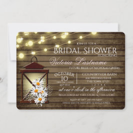 Convite Madeira Rústica e Lanterna com Visitas