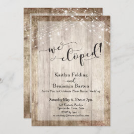 Convite Madeira Rústica e Luzes, Fomos Casar em Segredo, R