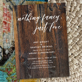 Convite Madeira Texturizada Escrita à Mão Sem Nada de Mais