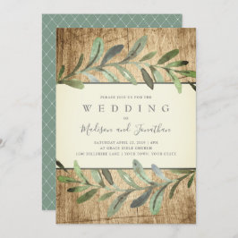 Convite Madeiras botânicas das videiras rústicas que