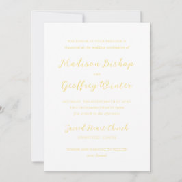 Convite Madison Butter Yellow Elegant Wedding