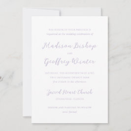 Convite Madison Lilac Elegant Wedding