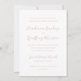 Convite Madison Pink Elegant Wedding