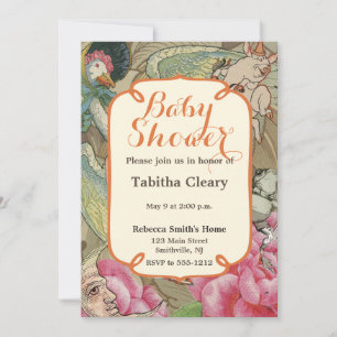 Convite Madre Goose Enfermeira Rhyme Fairy Tale