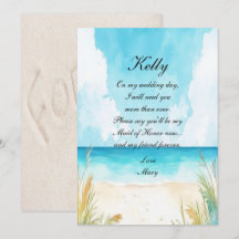 Madrinha de casamento de praia do Oceano Azul com