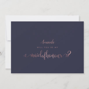 Convite Madrinha de casamento Dourada de Rosa de Faux PixD