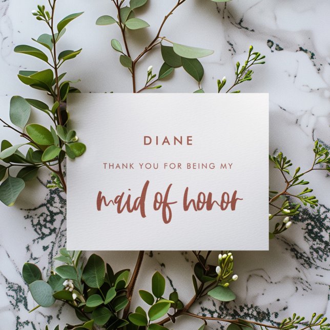 Convite Madrinha de casamento rosa para a neve obrigado de (Criador carregado)