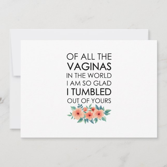 Convite Mãe, Aniversário, Dia de as mães de Presente Mãe (Frente)