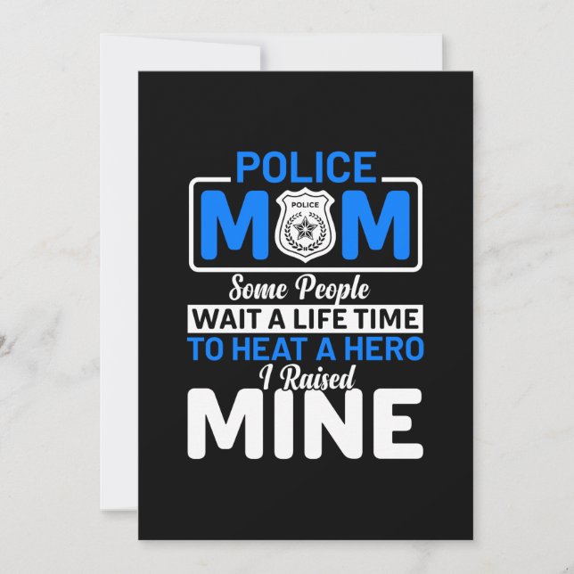 Convite Mãe Arte Orgulhosa Polícia Mãe (Frente)