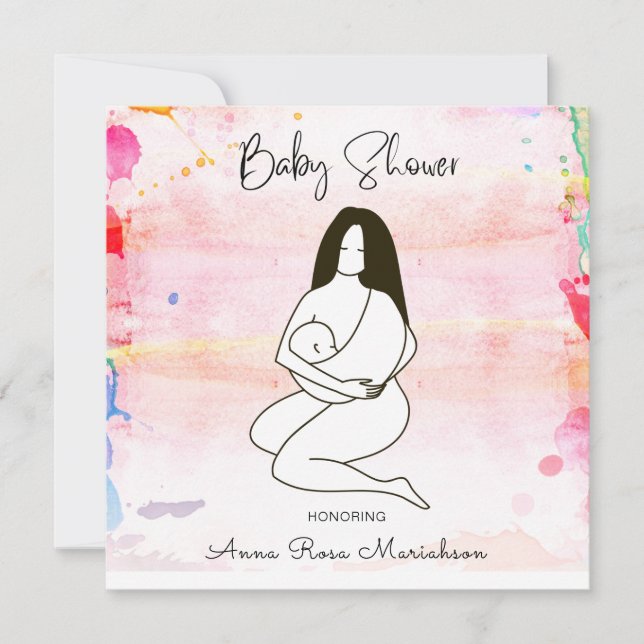 Convite *~* Mãe, Bebê (Frente)