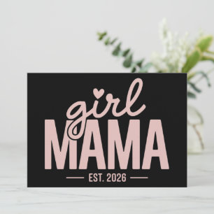 Convite Mãe de Menina Est 2026 Revelação de Gravidez Mãe P