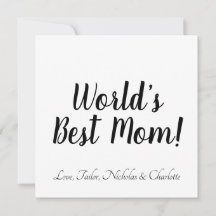 Mãe do Mundo Melhor escrita preta e branca persona