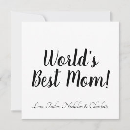 Convite Mãe do Mundo Melhor escrita preta e branca persona