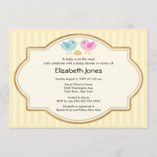 Convite Mãe e Pai Pássaro e Chá de fraldas Pássaro