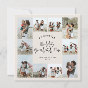 Convite Mãe elegante colagem de fotos mínima moderna