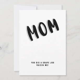 Convite Mãe Humor Engraçado Dia de as mães Dizendo Cotação