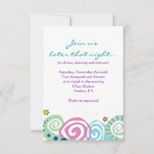 Convite MÃE NATURAL SWIRL Bat Bar Mitzvah