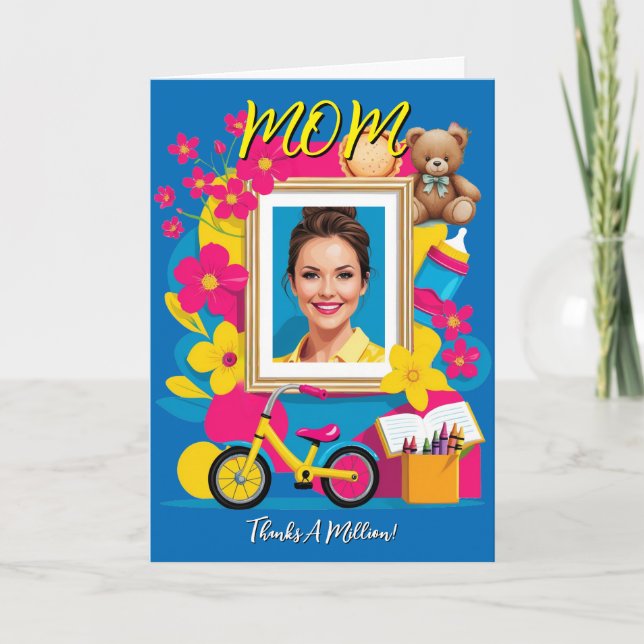 Convite "MÃE Obrigado Milhão!" Placa de dia de as mães (Frente)