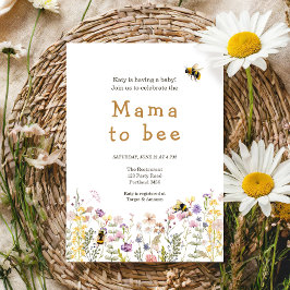 Convite Mãe para a Mamãe de Bee Wildflower