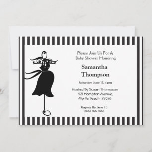 Convite Mãe para ser Chá de fraldas de Silhuette