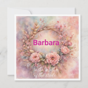 Convite Mãe Romântica do Nome Personalizado da Noiva