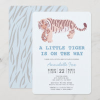 Mãe Tiger - Carregar Cub Blue Chá de fraldas Convi