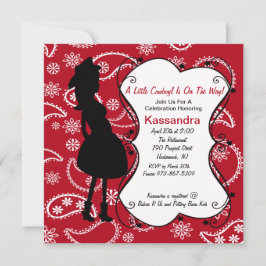 Convite Mãe Vermelha Ocidental para Ser Chá de fraldas de 