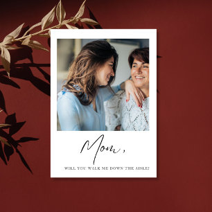 Convite Mãe, Você Me Levará Pelo Corredor Mãe Noiva