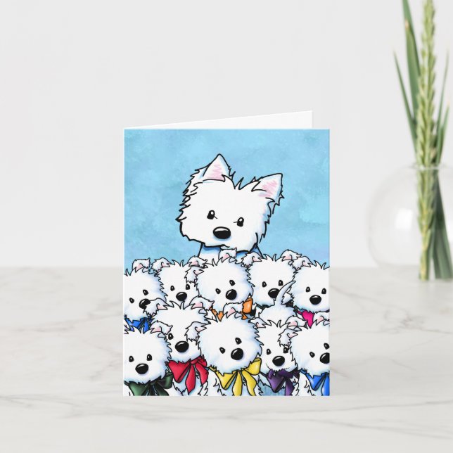 Convite Mãe Westie e Filhotes (Frente)