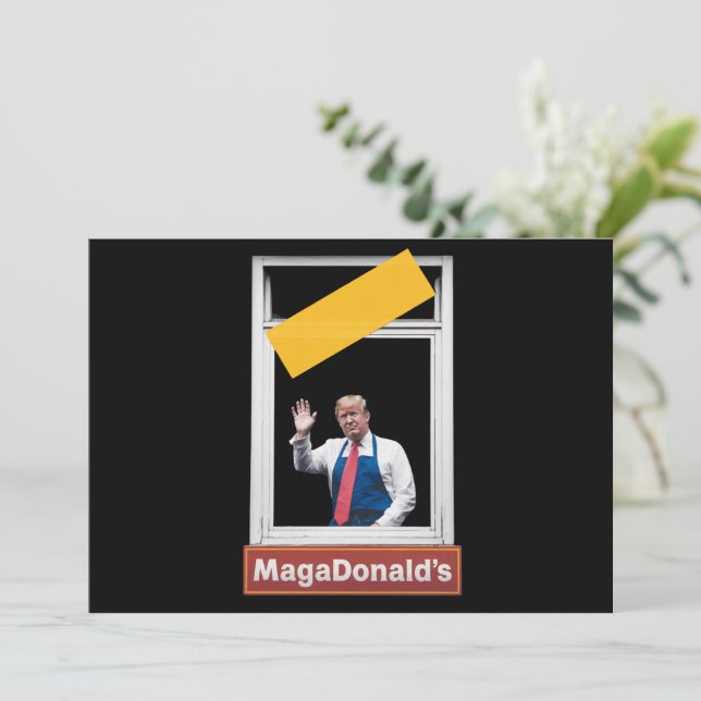 Convite MAGADonald's Trump 2024 (Em pé/Frente)