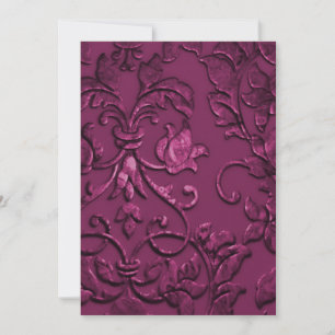 Convite Magenta Damask Emboscada