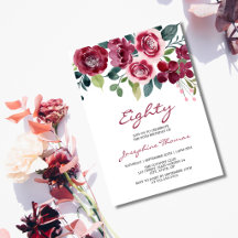 Magenta Rosa Floral Botânica Aniversário