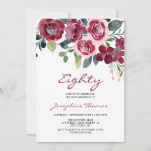 Magenta Rosa Floral Botânica Aniversário