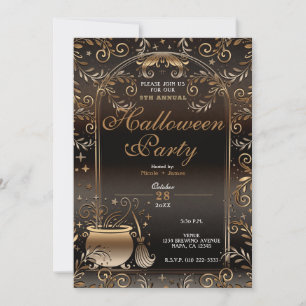 Convite Magia Caprichosa de Outono Feitiçaria de Halloween