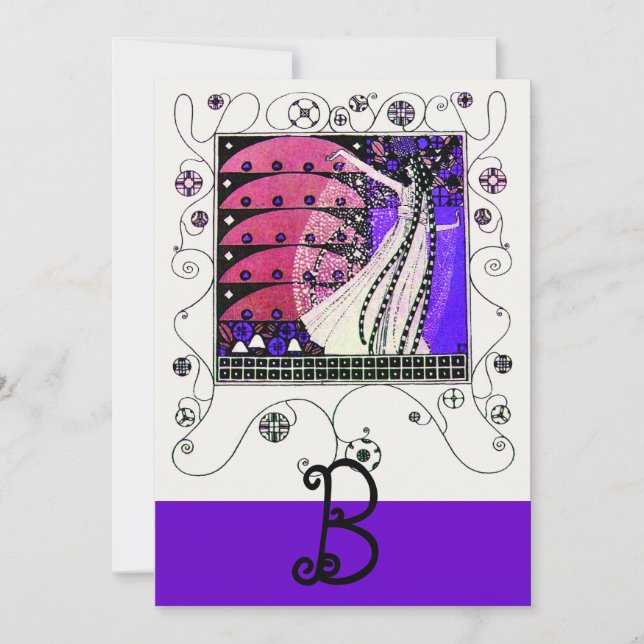 Convite MAGIA DA PRIMAVERA, preto azul vermelho marrom bri (Frente)